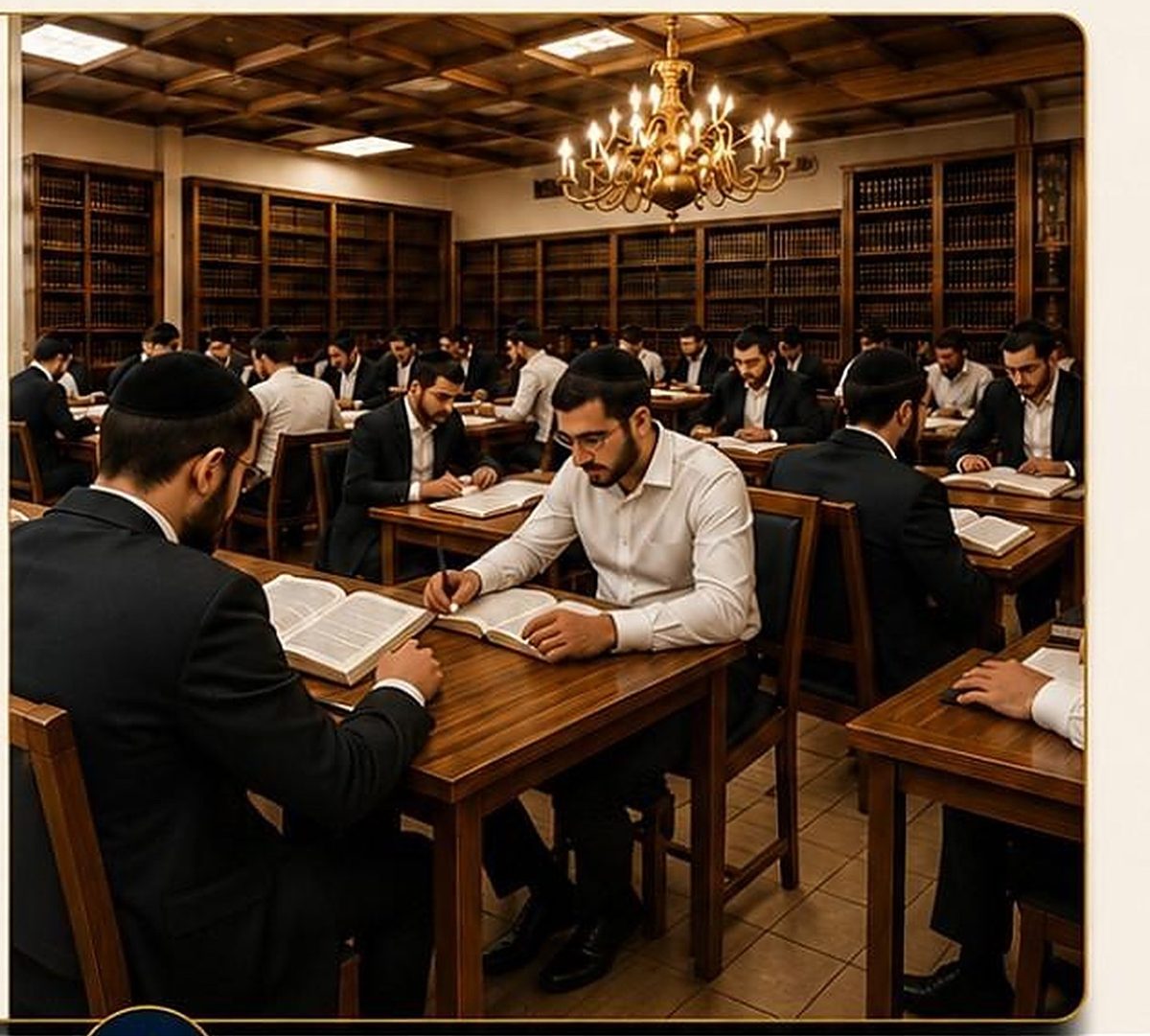Salle d'étude du Kolel